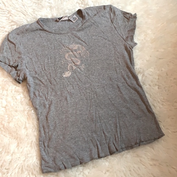 Vintage  exhilaration baby doll top grey - Picture 1 of 4